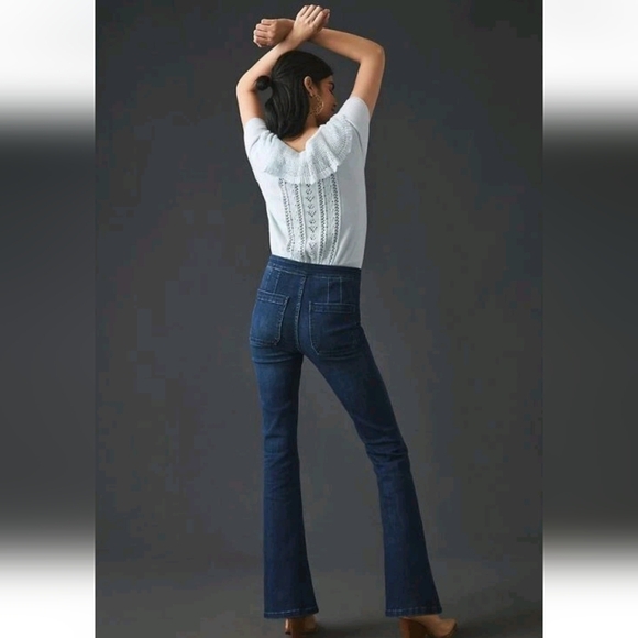 💙Pilcro | Anthropologie| EUC Clean High-Rise Flare Jeans| Dark Wash| Sz. 29 - Picture 3 of 12